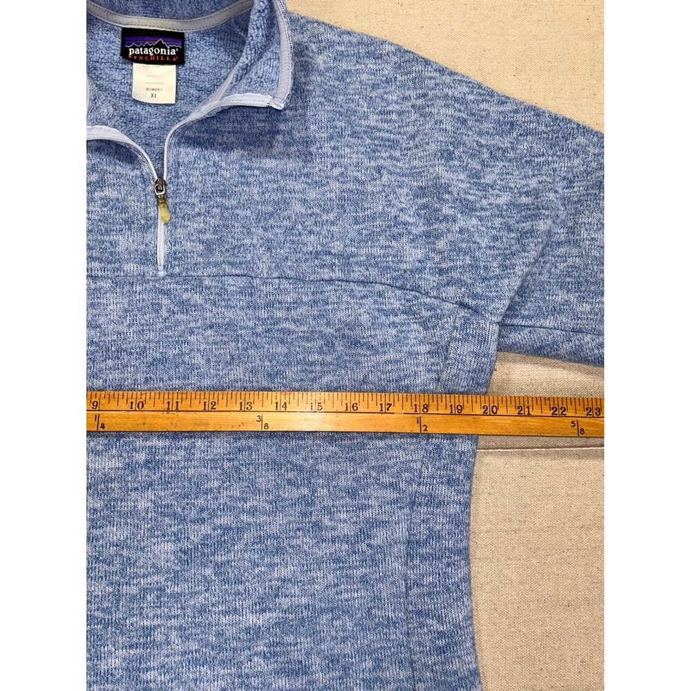 Patagonia Synchilla Fleece Pullover‎ Women's XL Blue Marl Heather Quarter Zip - Picture 3 of 7
